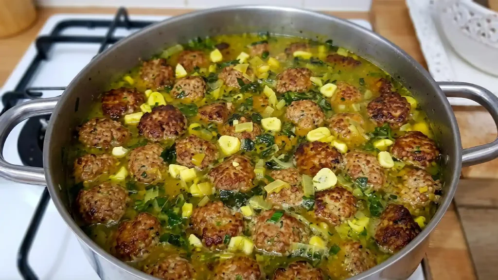 קציצות בשר עם מנגולד ברוטב נדיר