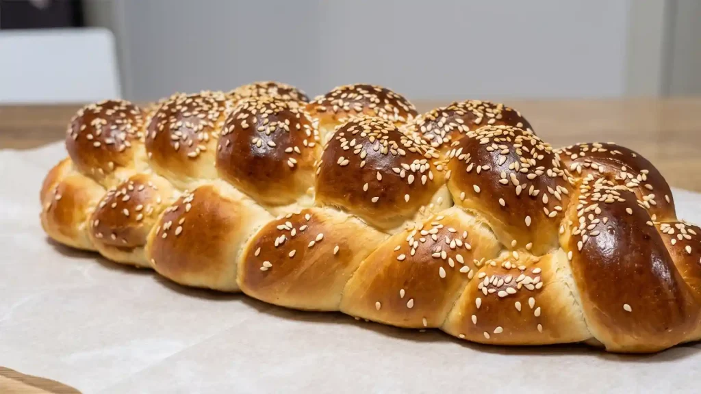 חלה לשבת מ-6 רצועות כמו בקונדיטוריה